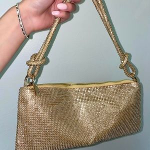 CX | Paris Gold Sparkle Shoulder Bag |